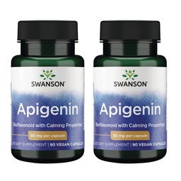 Swanson Apigenin-Bioflavonoid Ergänzung natürliche Prostata Unterstützung-Metabolismus & Nerve Gesundheit Unterstützung Schlaf & Entspannung 90 Caps, 50mg Jedes 2 Pack
