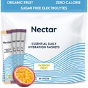 Nectar Hydration Packets - Electrolytes Powder Packets - Sugar Free & 0 Calorie - Organic Fruit Liquid Daily IV Hydrate for Dehydration Relief & Rapid Rehydration (Passion Fruit 30 Pack)