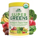 Country Farms Organic Super Greens Powder, Daily Greens Drink Mix with 50 Organic Superfoods, Fruits, Vegetables, Fiber, Mushrooms & Probiotics for Gut Health, Digestion & Energy, Banana Flavor