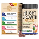 Height Growth Increase Vitamin Gummies, Calcium 100mg, Magnesium Glycinate 30mg, Zinc, Ashwagandha, Vitamin K2 D3 25mg Grow Tall Supplement, Multivitamin for Kids, Teens Boy & Girl, Teen Boy Vitamins