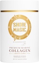 Shore Magic Premium Marine Collagen Powder Types I-IV | Wild Fish-Sourced, Hydrolyzed, Unflavored & Odorless | 9g Protein Per Serving – Unterstützt Haut, Haar, Nägel, Gelenke & Knochen | 4-Monat-Versorgung