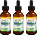 Lovita Chlorophyll Flüssigkeitstropfen, hohe Potenz 120 mg/mL, 7.200 mg pro Flasche, natürliche Energie Booster & Immununterstützung, interner Deodorant, Hautgesundheit, Vegan & Non-GMO, Mint Flavor, 180 Servierungen