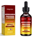 Liquid & Ashwagandha Drops – with Fenugreek & L-Arginine – Herbal Energy & Vitality Support Supplement – 2 fl oz