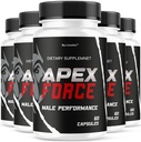 (5 Pack) Apex Force - Official Apex Force Supplement Pills Advanced Formula, ApexForce Daily Capsules All Natural Premium Multivitamin Support for Overall Health & Wellness, 300 Capsules for 5 Months