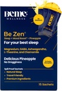 BeMe BeZen Schlafhilfe Ergänzung natürlich ohne Melatonin - 2X Absorption als Pillen - Schlafhilfen für Erwachsene mit Magnesium, Ashwagandha, Kamille, L-Theanin & GABA - Köstliche Ananas