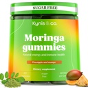 Kynis & Co. Moringa Gummies – 400mg Moringa Leaf Extract with Zinc & Vitamin C – Sugar-Free – Helps Maintain Natural Energy & Wellness – 60 Gummies