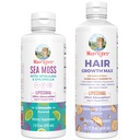 MaryRuth Organics Sea Moss Liposomal (Limeade) & Hair Growth MAX (Almond Cookie) | Clean Label Project Verified® | Vitamine für Energie, Immunität, & Beauty | Vegan, Glutenfrei, Non-GMO