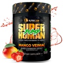 ALPHA LION Superhuman Pump Pre Workout Powder, Nootropic Caffeine & Stim Free Preworkout Supplement, Nitric Oxid Booster, Muskel Gainer, Energy & Focus (42 Servierungen, Mango Veiniac Flavor)