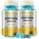 Cortisol Supplements Gummies for Women - Cortisol Manager for Stress Relief and Sleep with Magnesium, Ashwagandha, L-Theanine -Cortisol Health & Cortisol Detox for Women - 60 Vegetarian 2 Pack Gummies