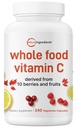 Micro Ingredients Whole Food Vitamin C Complex, 240 Vegetarian Capsules | 10-in-1 Fruit & Berry Blend | with Acerola, Amla, Goji Berries, Rose Hip, Cranberry Extracts | Non-GMO, Vegan, Gluten Free