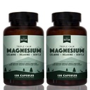Natural Rhythm Triple Calm Magnesium 150 mg - 2 Pack – Magnesium Supplement mit Magnesium Glycinat, Malat und Taurat. Calming Blend für Erholung und Entspannung - 120 Count Bottles