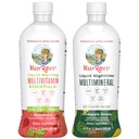 MaryRuth's Liquid Morning Multivitamin (Strawberry) & Liquid Nighttime Multimineral (Pineapple) | Clean Label Project Verified® | Vitamine & Magnesium for Energy, Bedtime, & Gesamtgesundheit | Vegan
