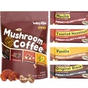 Mushroom Coffee - 11 in 1 Mushroom Blend with Lions Mane,Ashwagandha KSM-66 & L-Theanine Instant Mushrooms Coffee Packets for Energy, Focus & Digestion Sugar-Free 16 Servings Variety Pack