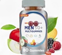 Multigummies, Supplements for Men, Gummy Vitamins for Man 50 Plus Multivitamin, with Vitamin D, B6 & B12, Vitamins and Supplements, Assorted Fruit Flavor, 80 Count Gummies (Men 50+, 80ct)