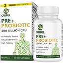 Probiotics for Women & Men - 200 Billion CFU 12 Strains Probiotics for Digestive Health Gut & Immune Health, Energy, with Organic prebiotics and probiotics Shelf Stable for Bloating 60 Capsules
