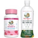 MaryRuth's Multivitamin Gummies for Women (Strawberry) & Liquid Nighttime Multimineral (Pineapple) | Clean Label Project Verified® | USDA Organic & Vegan | Beauty, Bedtime Routine, & Overall Health