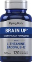 Piping Rock Brain Up Supplement | 120 Softgels | with L Theanine, Bacopa, Vitamin B12 | Non-GMO, Gluten Free