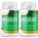(2 Pack) Insulex Capsules, Official Insu Lex Supplement Pills with All Natural Ingredients, Advanced Insulex Formula for Health & Wellness Support with Premium Vitamins for Women & Men (120 Capsules)