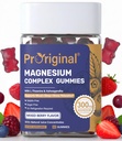 Magnesium Gummies for Stress & Sleep - 300mg Magnesium Complex with Glycinate, Citrate, Malate & Taurate - Supports Relaxation, Muscle & Heart Health - Vegan, Sugar-Free, Non-GMO - 60 Gummies
