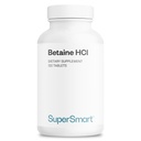 Supersmart - Betaine HCI 2600 mg Per Day - Hydrochloric Acid Formula for Healthy Digestion - Natural Source of Gastric Acidity | Non-GMO & Gluten Free - 120 Tablets