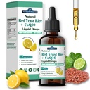 Liposomal Red Yeast Rice with Coq10 Liquid Drops, 5-in-1 Extra Strength 1200mg Cholesterol & Heart Support w. Citrus Bergamot Alpha Lipoic Acid | Cholesterol Lowering Supplement | GMO & Citrinin Free
