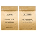 PURE ORIGINAL INGREDIENTS Bee Pollen & Calcium Lactate Bundle, (4 oz) Dietary Supplements, Fine Powders
