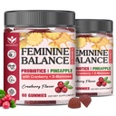 Feminine Balance Gummies for Women - Vaginal Health, pH Balance Support, Pineapple Probiotics Gummies for Women with Cranberry Extract and D-Mannose, Sugar Free, Vegan, Cranberry Flavor - 60Ct (2pack)