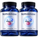Ultimate Nattokinase Capsules, Nattokinase Supplement Organic 10800 FU Per Serving for Heart Health, and Daily Wellness Support, Vegan, Gluten Free, 60 Capsules (2)
