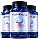 Ultimate Nattokinase Capsules, Nattokinase Supplement Organic 10800 FU Per Serving for Heart Health, and Daily Wellness Support, Vegan, Gluten Free, 60 Capsules (3)