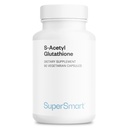 Supersmart S-Acetyl Glutathione 300mg pro Tag (High Absorption) - Stabile Form von L-Glutathione Tripeptide - GSH Supplement | Non-GMO & Gluten Free - 90 Vegetarische Kapseln
