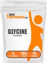 BulkSupplements.com Glycin-Pulver - Glycin-Ergänzungen, Aminosäure-Ergänzung - Unflavored & Glutenfrei, 3g pro Servierung, 250g (8.8 oz) (Pack von 1)
