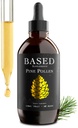 Based Pine Pollen Tincture | Wild-Harvested Pine Pollen Liquid Extract for Energy, Vitality & Hormonal Support | Rich in Phytosterols, Amino Acids & Antioxidants | 4 oz (60 Servings)