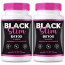 (2 Pack) BlackSlim Detox Capsules, Pure Plant-Based Cleanse Formula | Premium Support for Energy, Shape, Body Balance & Active Fitness | Natural Easy-to-Take Pills, 60 Day Supply (120 Capsules)