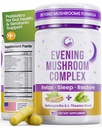 LEGRANO Premium Evening Mushroom Supplement Capsules with Lion’s Mane, Reishi Mushroom, Turkey Tail, Chaga, Ashwagandha, L-Theanine, Vitamins & Minerals – Adaptogenic Mushrooms for Relaxation & Sleep