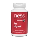 Ness® Fat Digest | Multi-Enzyme Digestive Enzyme Supplement | Supports Fat Digestion | Lipase Enzyme Blend | 180 Vegetarian Capsules