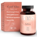 Saffron Supplements – Saffron Extract Pillen für Damen – Unterstützung Mood, Energy Boost, PMS, Mental Clarity & Metabolism - Non-GMO, Gluten Free, 60 Vegan Capsules