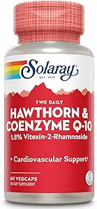 SOLARAY Guaranteed Potency Hawthorn & CoQ10, Veg Cap (Btl-Plastic) 600mg | 60ct