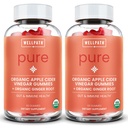 WellPath Pure ACV Gummies (2 Pack) - Apfelessig mit Mutter - USDA Organic Gummy mit Ginger für Gut Health | Vegan, Non-GMO, 120 Ct