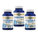 Vykee Nutrition Male Vitality Bundle – Vitamin D3 K2, Creatine & B Complex | Boosts Energy, Strength & Hormonal Balance | Ideal for Active Men & Workout Recovery