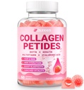 Collagen Gummies for Women - Sugar-Free Hydrolyzed Collagen Gummy with Biotin, Hyaluronic Acid & MultiVitamins, Type I, II, III, V & X Collagen Peptides - Promote Skin/Hair/Nail/Bones, 60 Cts