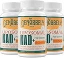 800 mg Liposomal NAD+ Ergänzung mit Nicotinamid Riboside 200 mg, Trans-Resveratrol 100 mg - Echte NAD-Ergänzung für DNA-Reparatur, Gesundes Altern, Gehirnfunktion - 180-Tage-Versorgung