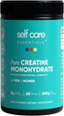 SELF CARE ESSENTIALS® - Pure Creatine Monohydrate Powder 300g (60 Servings) – Unflavored, Lab Tested, Micronized Creatine for Daily Strength, Mobility & Energy for Women & Active Adults