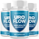 (3 Pack) URO Flow Capsules, UroFlow Pills for Men with All Natural Ingredients, Advanced Formula Men's Health and Wellness Pill, Maximum Strength Multivitamin Formula Supplement (180 Capsules)