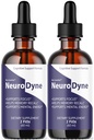 (2 Pack) NeuroDyne - Official NeuroDyne Drops Supplement Brain Support Advanced Formula, Neuro Dyne Liquid Premium All Natural Cognitive Focus Nerve Support for Health Wellness, 2 Bottles for 2 Months