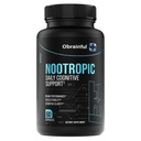 Nootropic Brain Support Supplement | Caffeine-Free Focus & Memory Formula with BCAAs, Bacopa & L-Theanine | Daily Cognitive Wellness & Mental Clarity for Adults | 60 Capsules