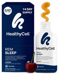 Healthycell REM Sleep - Liquid Gel Extra Strength Sleep Supplement for Adults - Melatonin, Magnesium, GABA, L-theanine Supplement - Maximum Absorption - 14 Gel Packs