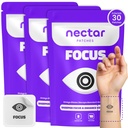 Nectar Focus Patches | Natural Cognitive Support with Ginkgo Biloba, Bacopa & Magnesium for Memory – Mental Clarity Neuro Patches for Work, Study – Clean Plant-Based Nootropic Alternative | 30 Count
