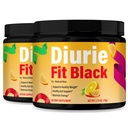 (2 Pack) Diurie Fit Black Powder – Premium Brazil-Inspired Formula with Natural Ingredients | Health & Wellness Formula for Energy, Healthy Shape & Active Lifestyle | Easy-to-Mix (60 Servings)