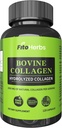 Vegan Bovine Collagen Capsules - Leistungsstarke Ergänzungen für Männer und Frauen - Hydrolysed Bovine Collagen Peptides Supplement für Joint, Nerve & Bone Support - Grass Fed, Non-GMO - 120 Kapseln